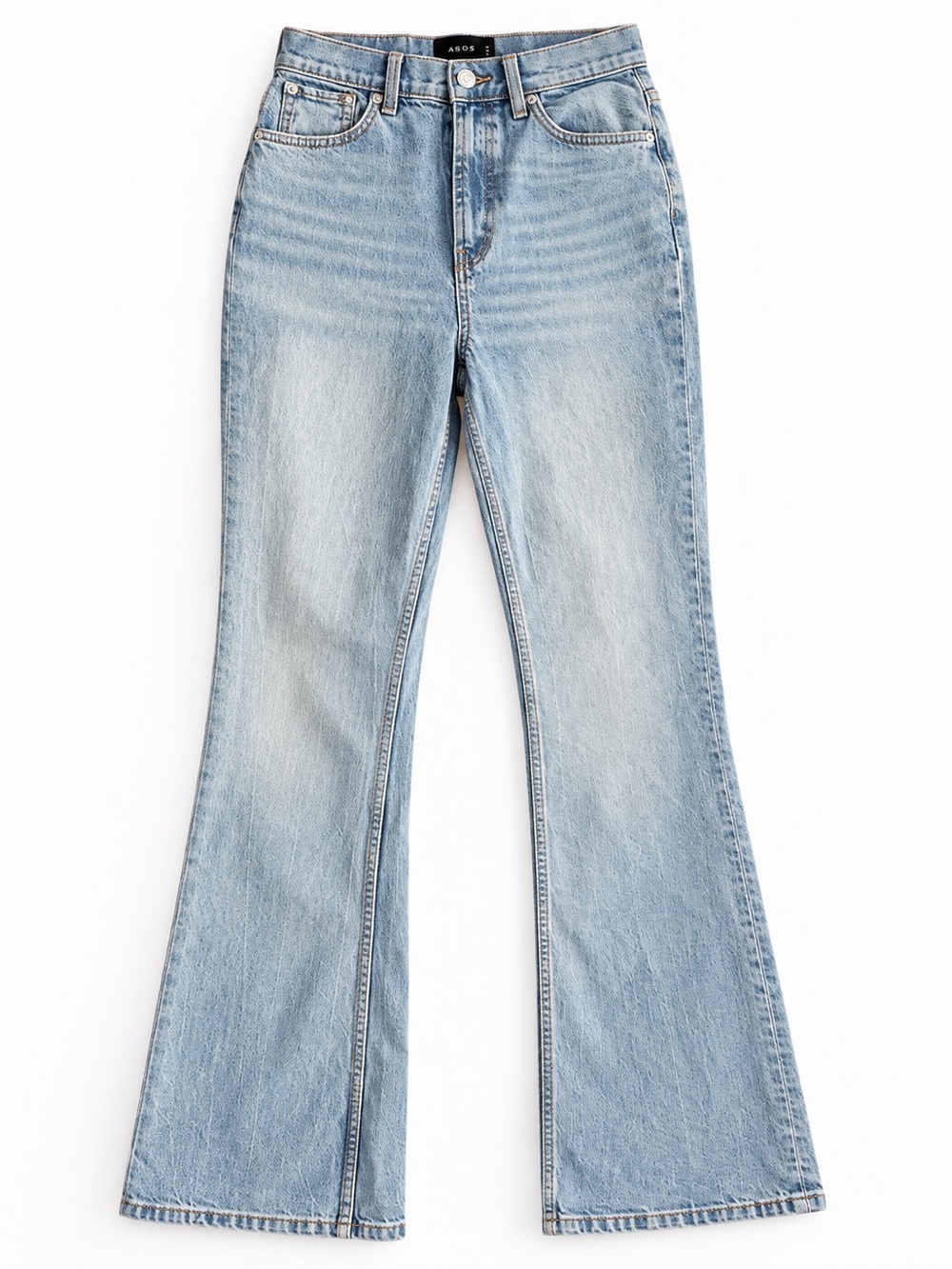ASOS Pale Blue Flared High-Rise Jeans
